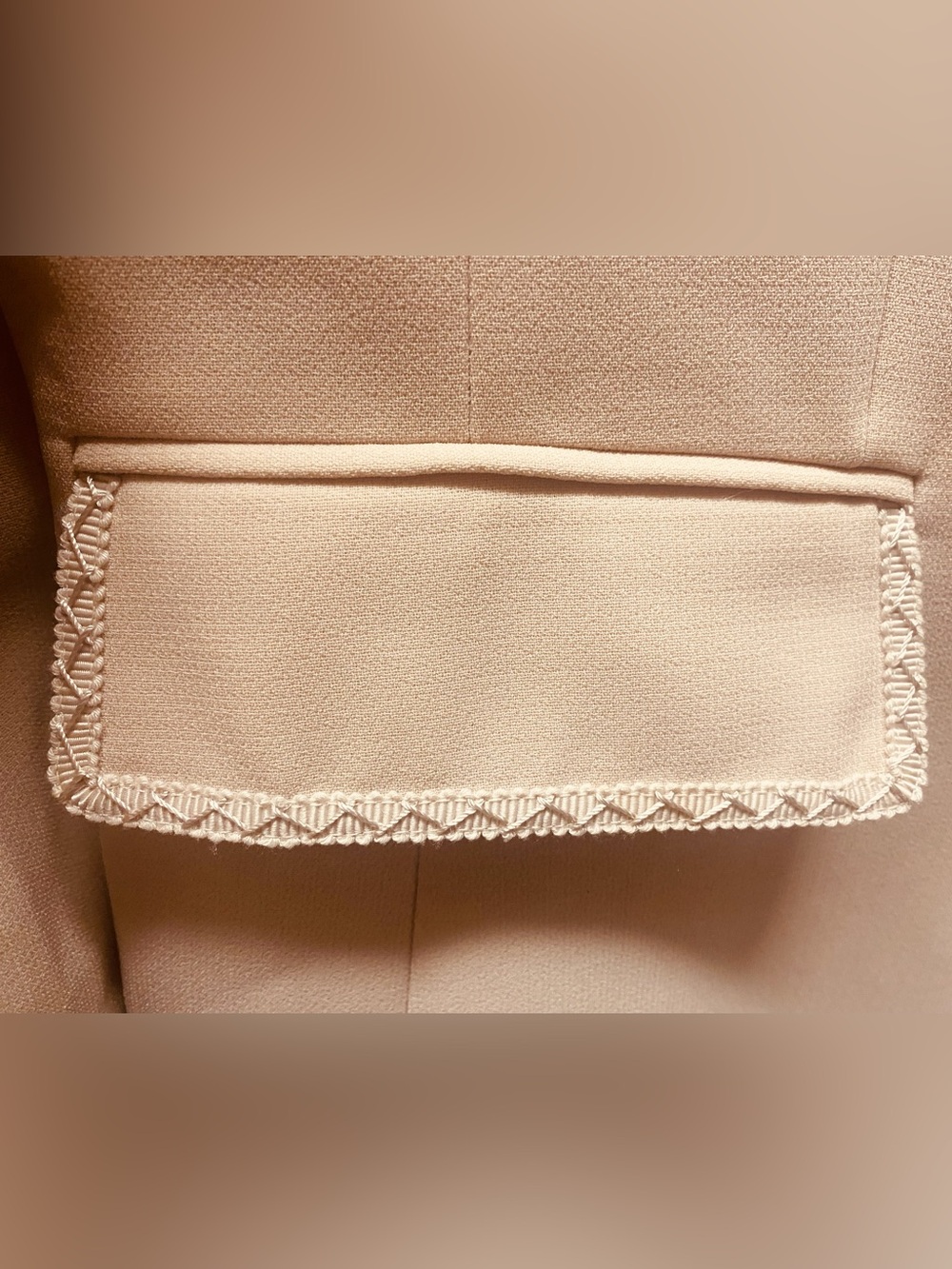 TAHARI Classic Women's Cream Blazer Jacket 12 - Picture 4 of 6